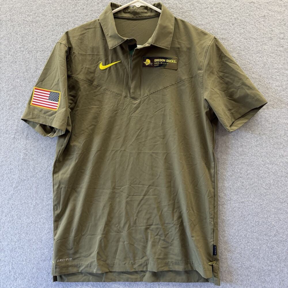 University Of Oregon Ducks Nike Military Salute To Service Shirt Mens Polo Small